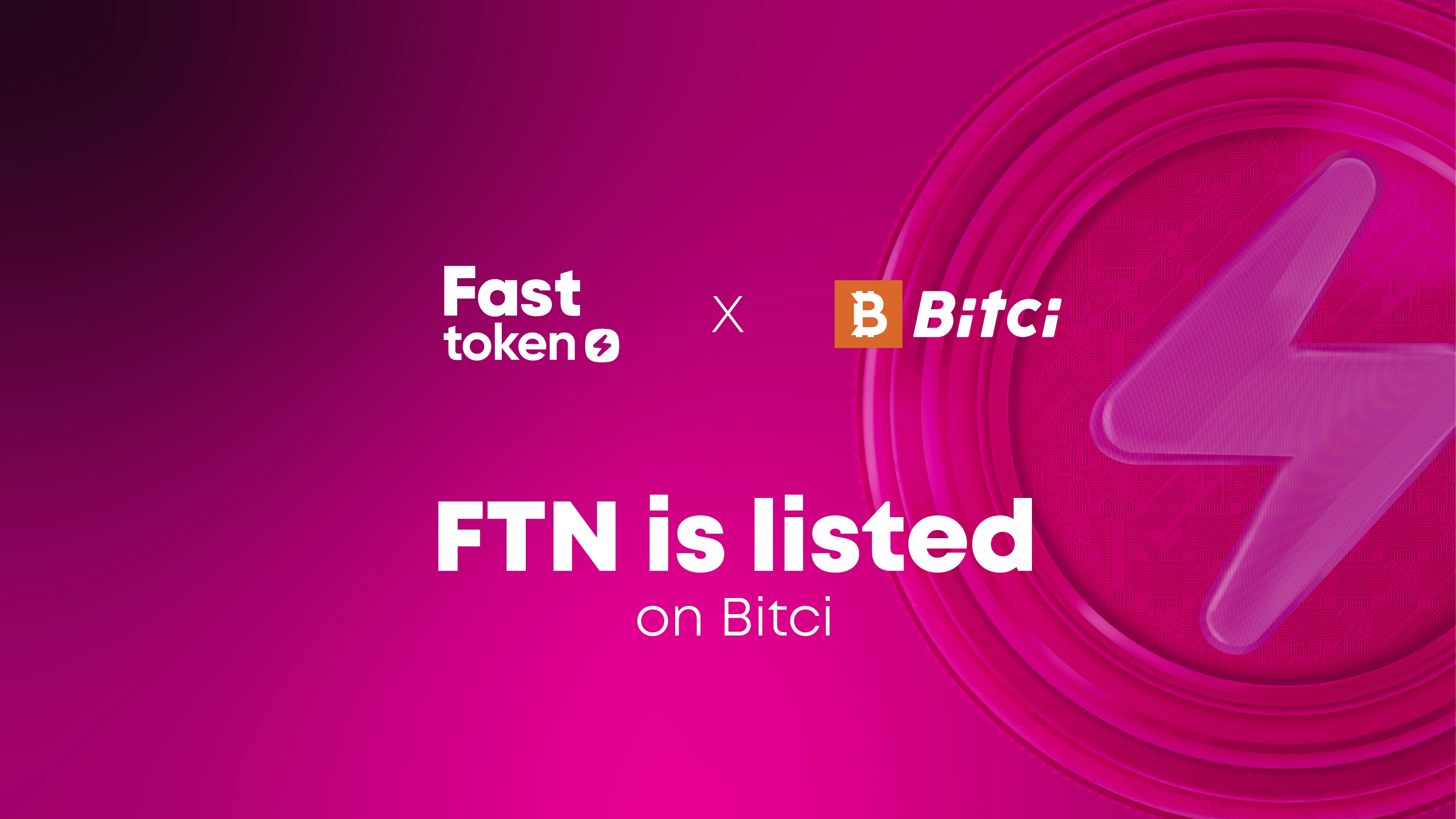 Fasttoken (FTN) agora listado no Bitci